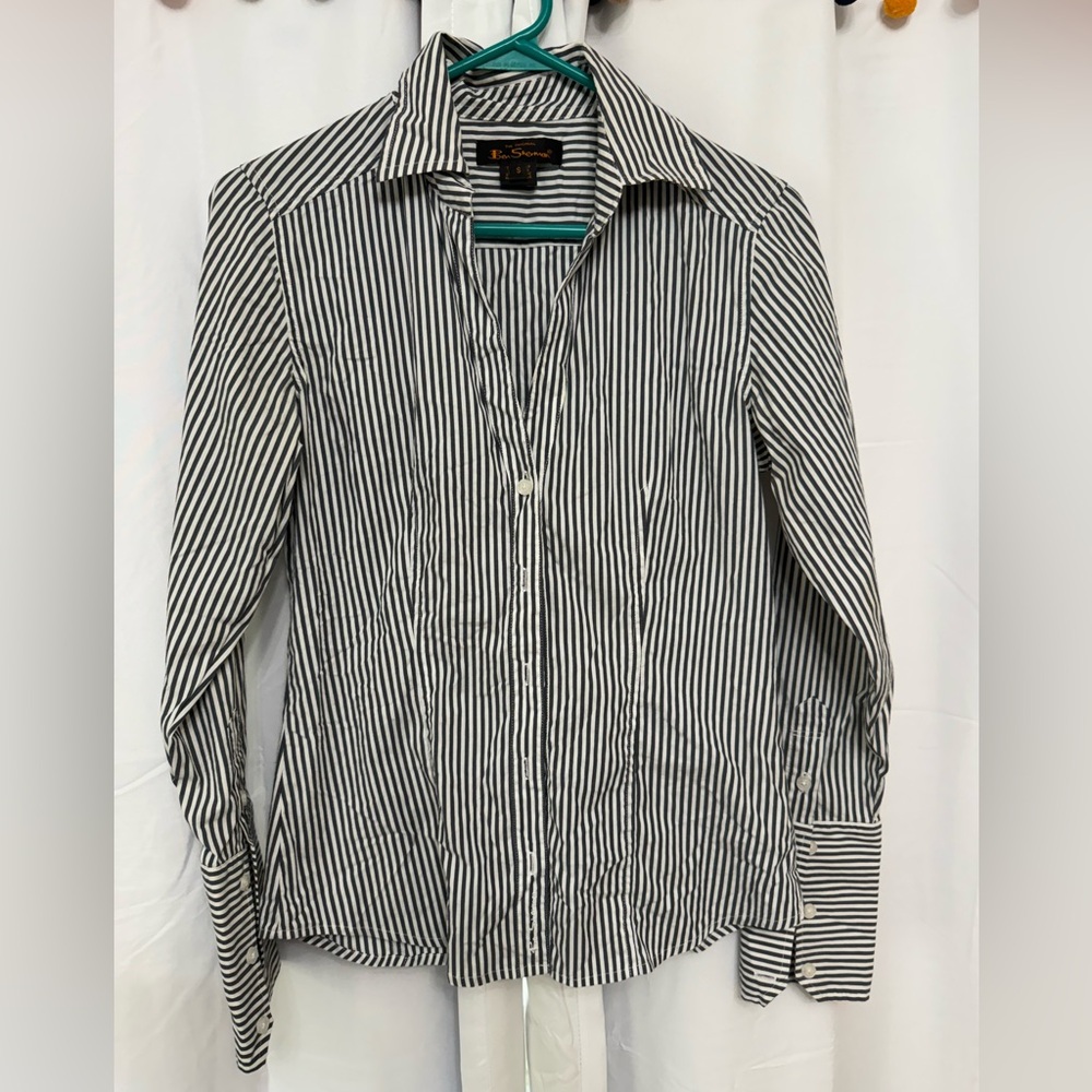 Ben Sherman Button Down Striped Top